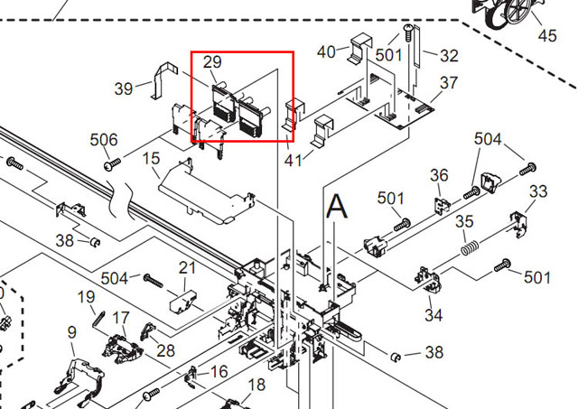 Canon iPF9100_9000S HEAD RELAY PCB ASS'Y (QM3-3106-000)